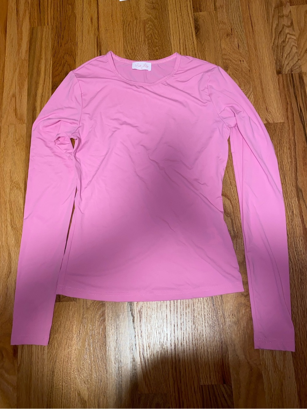 Pink Lily Women's Long Sleeve Athelticwear Top in Pink